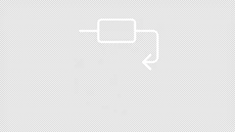Animated process flow white line icon Stock Footage 333749884