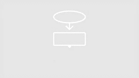 Animated process flowchart white line icon Stock Footage 337773908