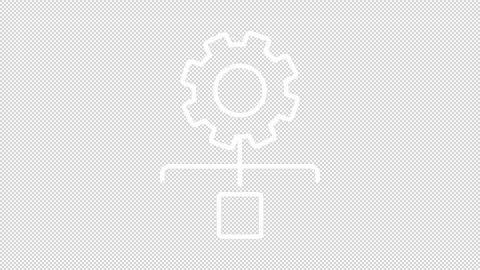 Animated process structure white line icon Stock Footage 337773941