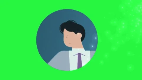 Animated professional man silhouette emerging from magical particles against a Stock-Footage 346128167