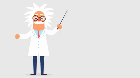 Animated professor or scientist Stock Footage 126586071