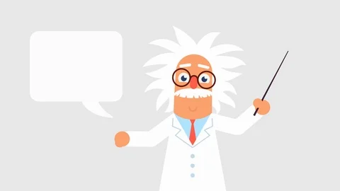 Animated professor or scientist Stock Footage 126586101