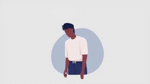 Animated profound sorrow Stock Footage 228281886