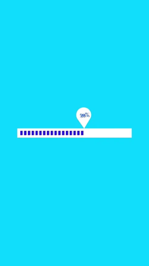 Animated progress bar loading indicator with percentage count down in circl.. Vídeos de archivo 338421651