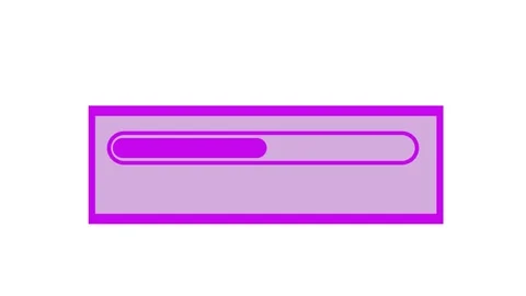 Animated progress bar purple loading indicator ui design element digital in.. Stock Footage 317072129