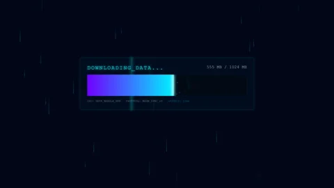 Animated progress download interface elements. Stock Footage 335734853