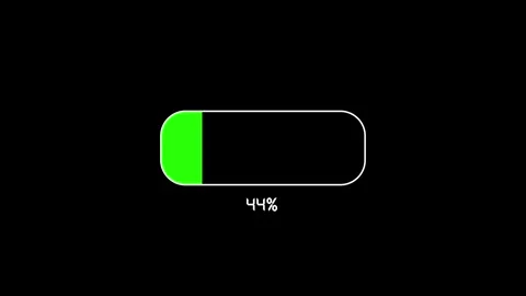 Animated progress loading bar green. 46 percent complete modern user interf.. Stock Footage 321581843