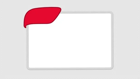Animated promo frame with red corner tag on transparent background Stock-Footage 331232032