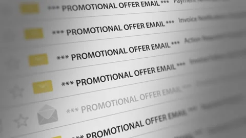 Animated Promotional Offer E-Mail on Webmail Stock Footage 241657958