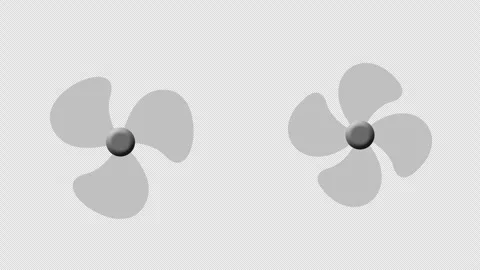 Animated propeller rotation from 4 to 6 blade. Stock Footage 289747909