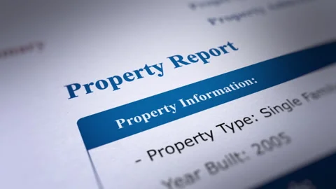 Animated Property Report Stock Footage 248780447