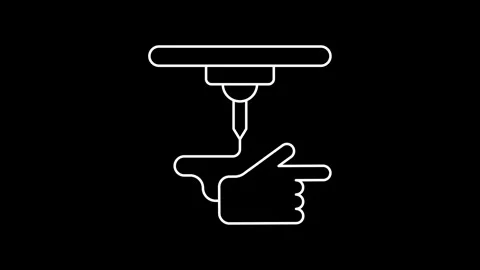 Animated Prosthetic Icon icons in thin line style Stock Footage 314337582