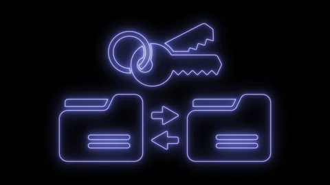 Animated protected folder icon 4K Stock Footage 104014550