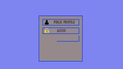 Animated public profile interface user account login security access key. D.. Stock Footage 321445302