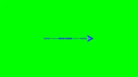 Animated Pulsing Segmented Arrow Green Screen Motion Overlay Stock-Footage 347447751