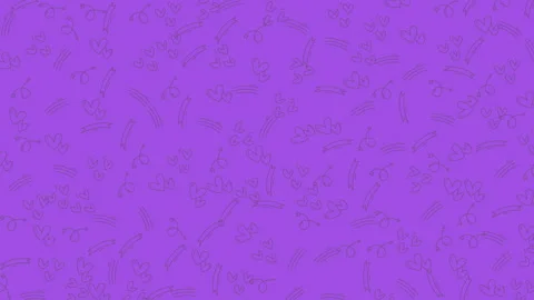 Animated purple background with hand drawn hearts and whimsical swirling pa.. 库存影片 335925014