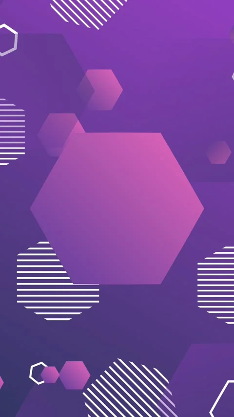 Animated purple background with hexagons. Stock Footage 247020132