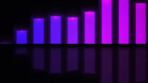Animated purple bar graph sequence. Stock Footage 334687902