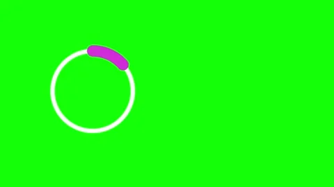 Animated Purple Circle and Line Loading Element on Green Screen Video stock 346391574