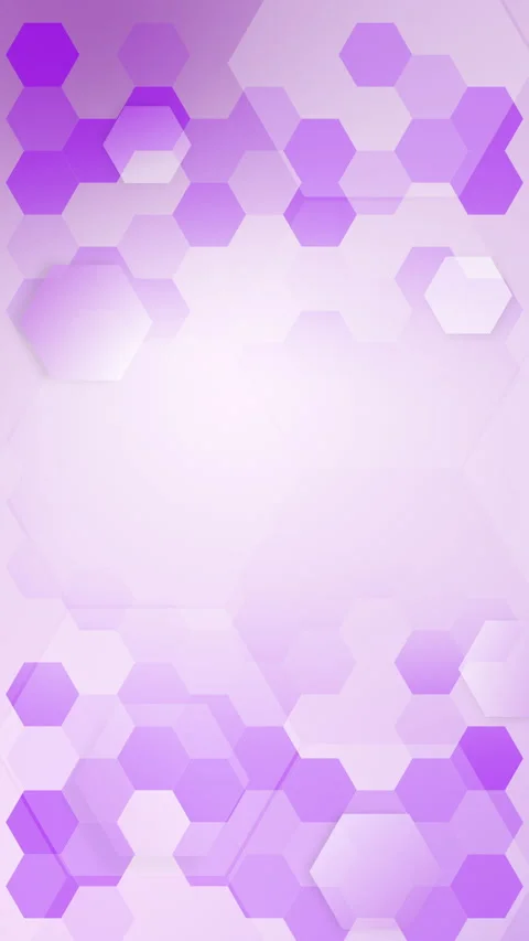 Animated purple color hexagonal design abstract pattern. Geometrical background Video stock 309675236