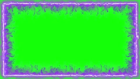 Animated Purple Energy Border Frame Over A Bright Green Screen Background With Stock Footage 339166860