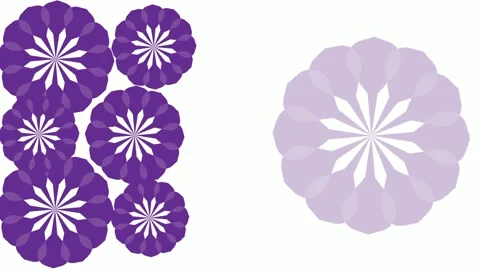 Animated purple flower background rotating on the side Stock Footage 248944659