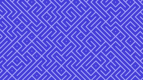 Animated purple geometric maze pattern background Video stock 332297794