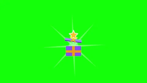 Animated purple gift box opening with glowing star on green screen backgrou.. Stock Footage 344862835