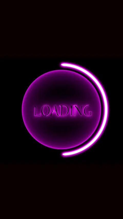 Animated purple neon loading bar circle HUD design sci fi abstract backgrou.. Stock Footage 344282897