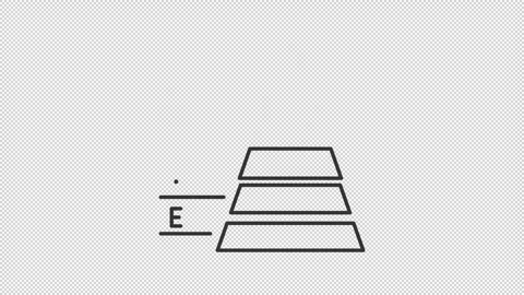 Animated pyramid graph icon Stock Footage 296626669