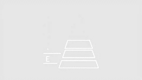 Animated pyramid graph white icon Stock Footage 296631684