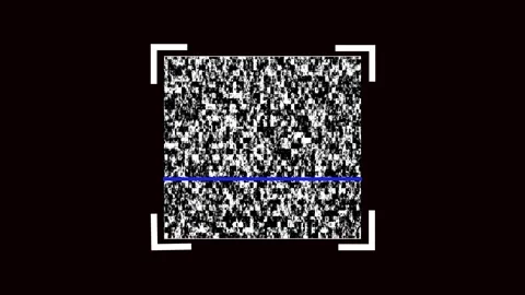 Animated QR code glitch data stream black white technology futuristic seaml.. Stock Footage 321443506