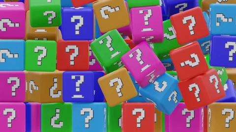 Animated Question Box Curtain Transition Effect Alpha Channel Stock Footage 267348538