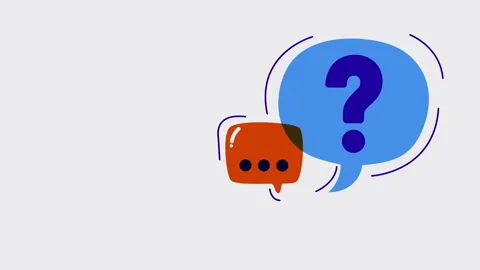 Animated question mark appearing in spee... | Stock Video | Pond5