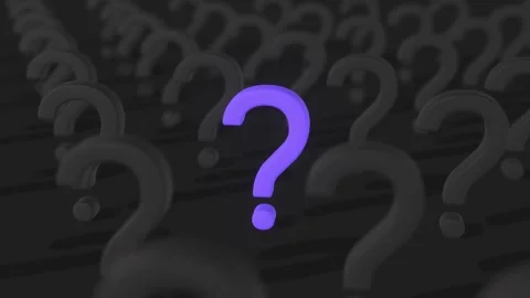 Animated Question Mark, Blue Animated Question Mark on Black Background 動画素材 276284663