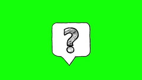 Animated Question Mark Comic Stop Motion on Green Screen Video stock 299814387