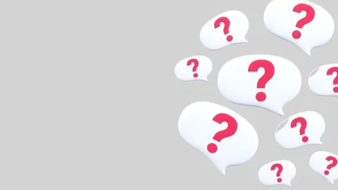 Animated Question Mark With Copy Space. Question Mark Animation. Stock Footage 288408800