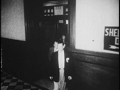 An animated question mark explodes revealing various people wearing ticking Video stock 75287544