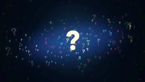 Animated question mark galaxy with a glowing central symbol Stock Footage 344839810