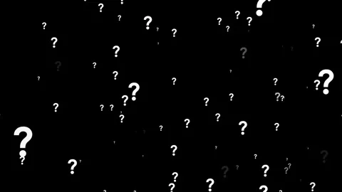 Animated question mark graphic for presentations and educational content Stock Footage 318511289