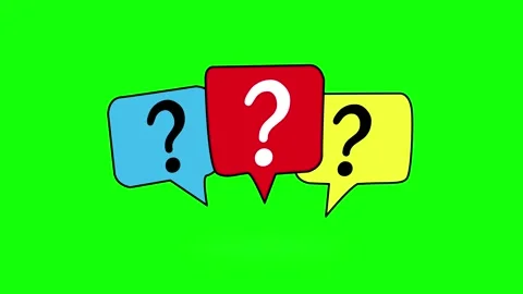 Animated Question Mark On Green Screen Stock Footage 310797247