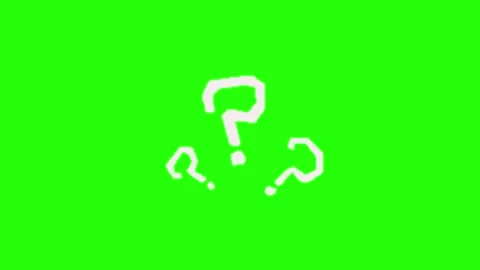 Animated Question Mark Green Screen Overlay Видео 337593330