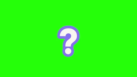 Animated Question Mark Green Screen Overlay Stock Footage 337593334