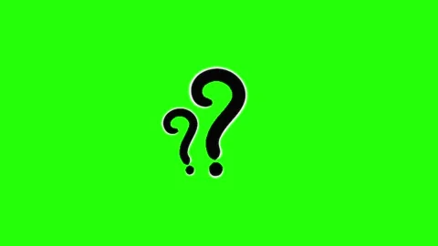Animated Question Mark Green Screen Overlay Vídeo Stock 337593336