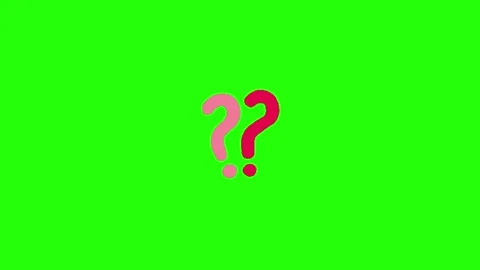 Animated Question Mark Green Screen Overlay Stock Footage 337593338