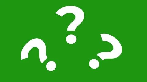 Animated Question Mark on green screen easy to use chroma cut Stock Footage 345736365
