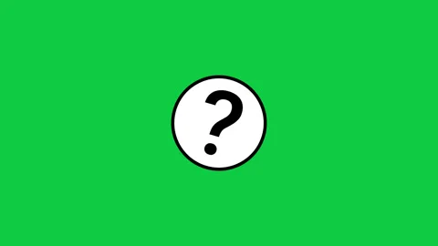 Animated Question Mark Icon Shaking Animation on Green Screen Background Lo.. Video stock 330115511