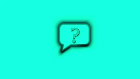 Animated question mark icon on white color background. Stock Footage 263802439