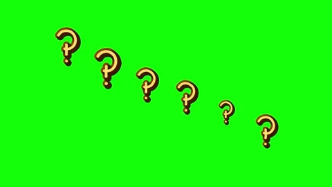 Animated Question Mark Icons in Diagonal Rows on Green Screen Background wi.. Stock Footage 340912631