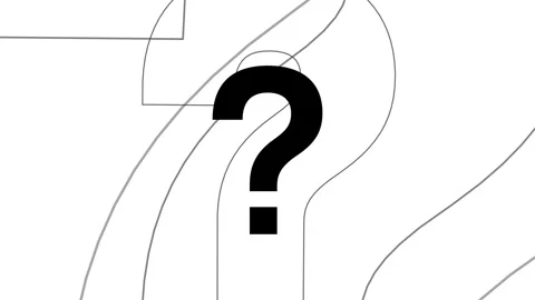 Animated of Question mark section on white background. Stock Footage 313426097